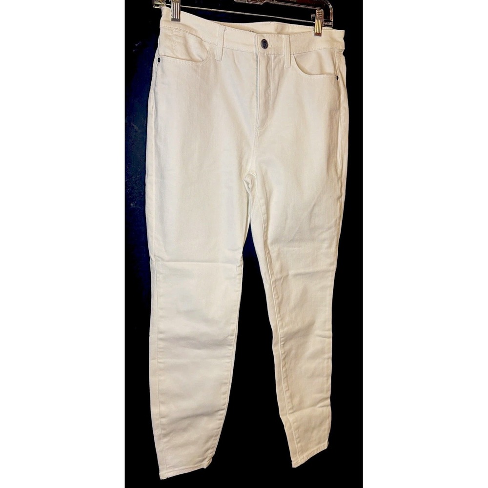 Talbots High-Rise Jegging Ankle Jeans Women's 6P White Stretch Denim Petite Slim